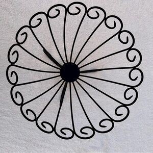 Wrought Iron Scroll Table Fruit Basket Bowl 12” Round